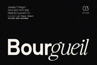 Bourgueil Font: a Modern Typeface for Creative Design